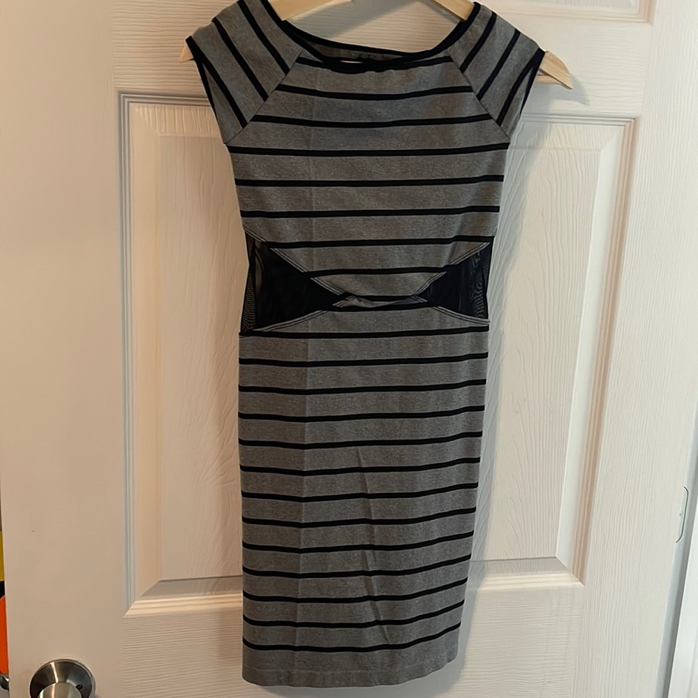 Beautiful grey and black stripped dress